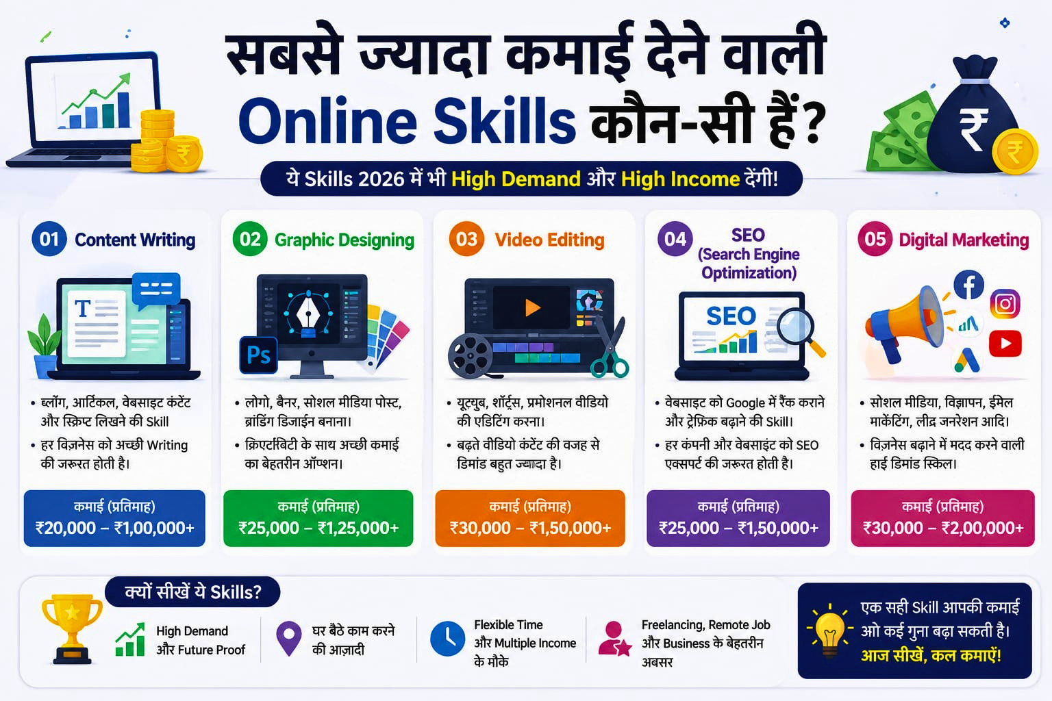 Online Skills से पैसे कैसे कमाएं